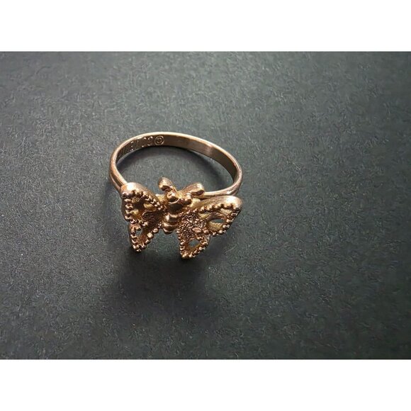 Sarah Coventry Gold Filigree Butterfly  Adjustable Ring - Picture 1 of 3